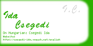 ida csegedi business card